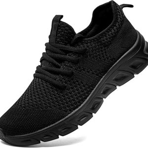 Ultra-Lightweight Breathable Mesh Walking Shoes - Black