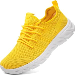 Ultra-Lightweight Breathable Mesh Walking Shoes - Yellow